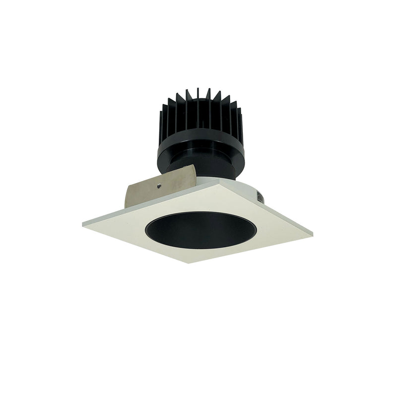 Nora Lighting NIO-4SNDC40XBW/HL Non-Adjustable Trim, Black Reflector / White Flange