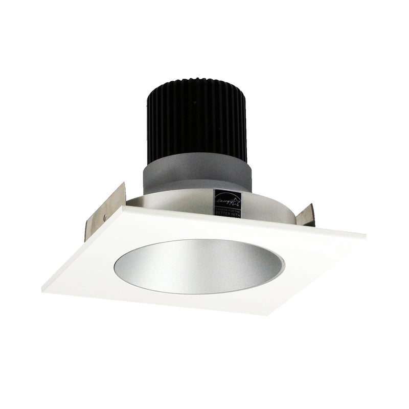 Nora Lighting NIO-4SNDC40XHZMPW/10 Non-Adjustable Trim, Haze Reflector / Matte Powder White Flange