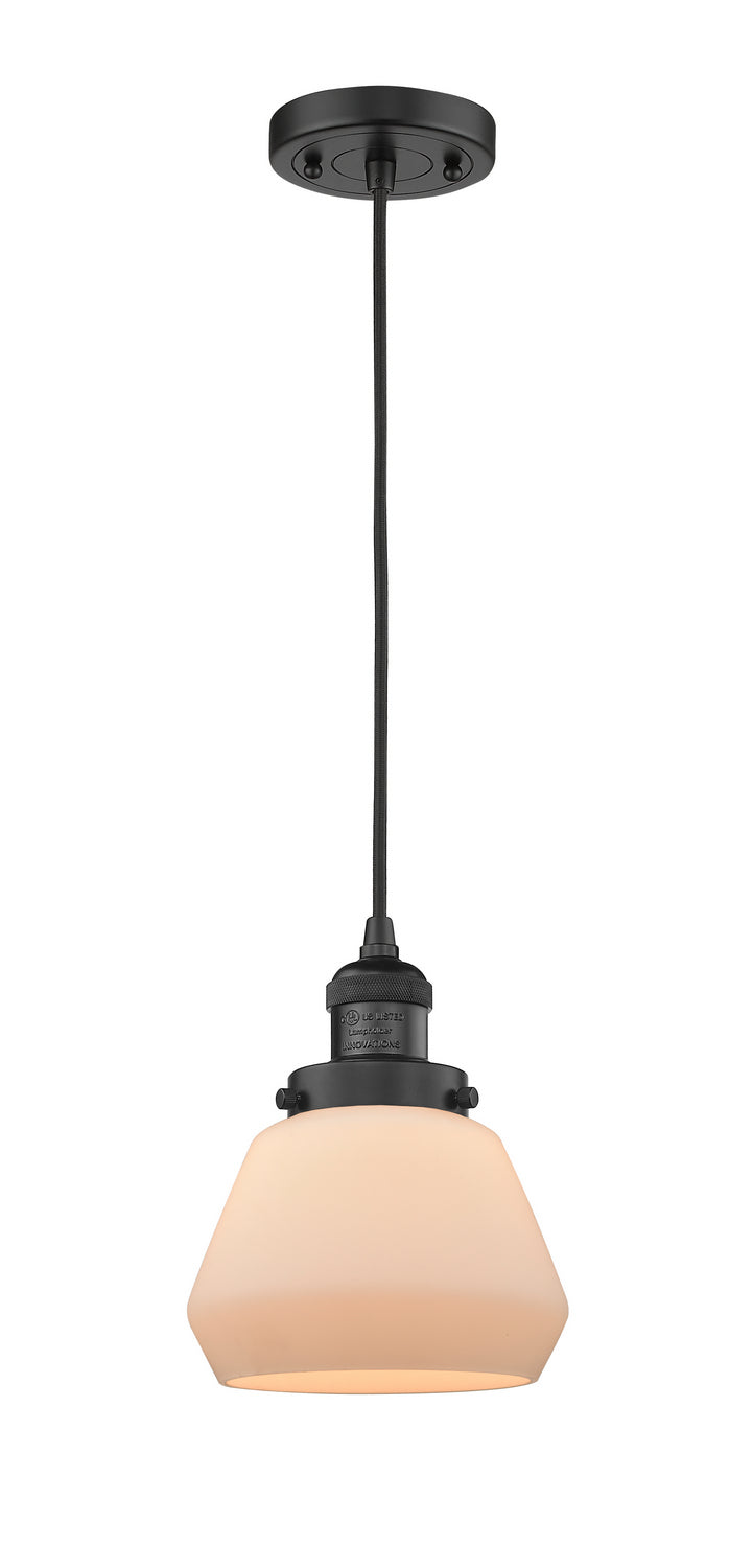 Innovations 201C-BK-G171 One Light Mini Pendant, Matte Black