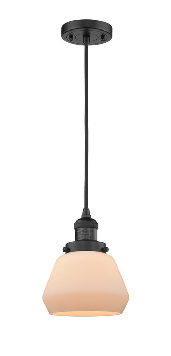 Innovations 201C-BK-G171 One Light Mini Pendant, Matte Black