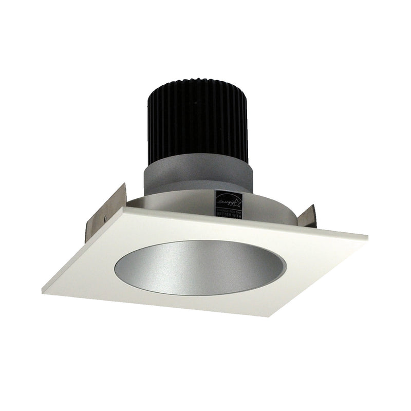 Nora Lighting NIO-4SNDC50XHW 4" Sq. Deep Cone Regress, Haze Reflector / White Flange
