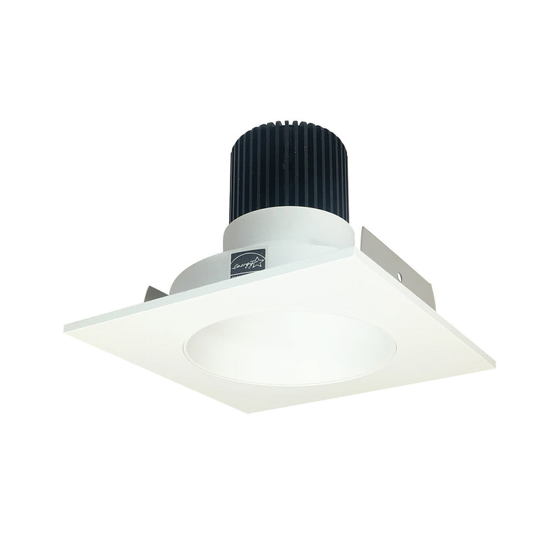 Nora Lighting NIO-4SNDCCDXMPW 4" Sq. Deep Cone Regress, Matte Powder White Reflector / Matte Powder White Flange