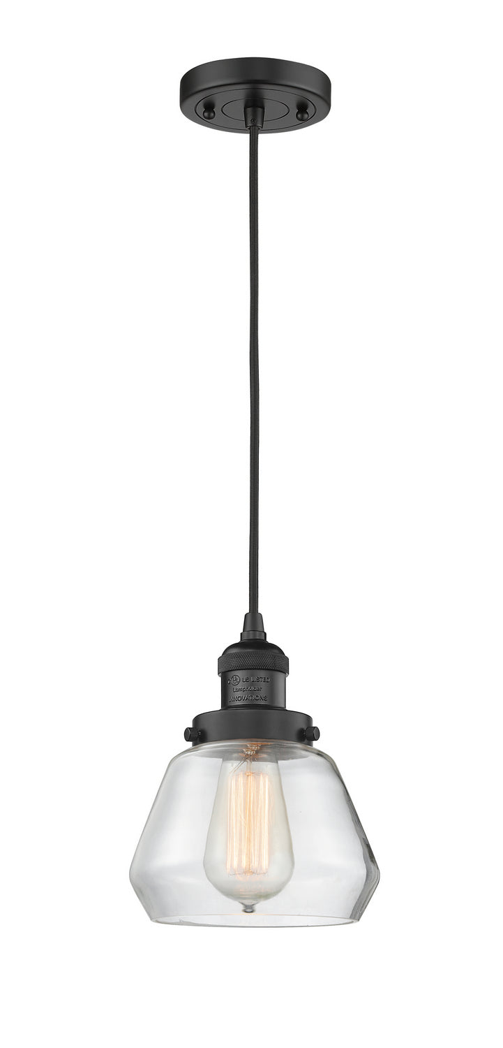 Innovations 201C-BK-G172 One Light Mini Pendant, Matte Black