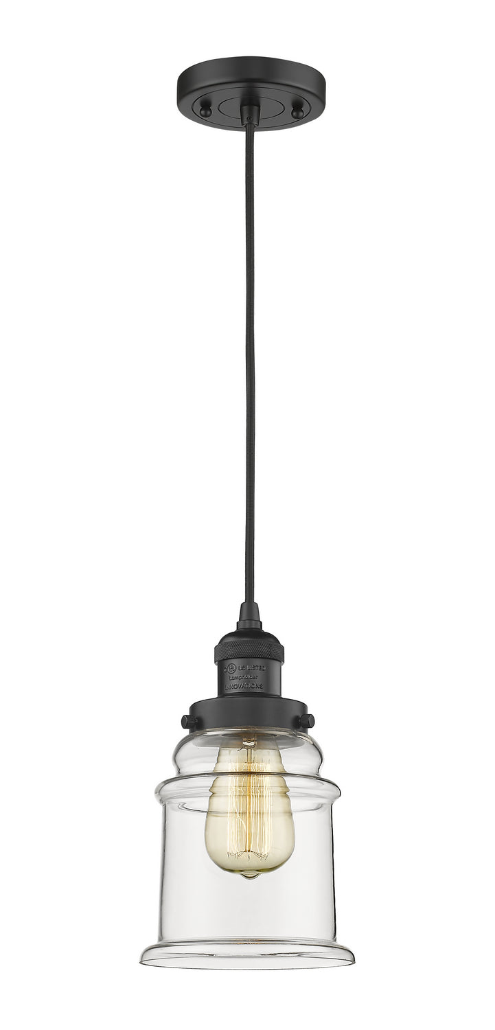 Innovations 201C-BK-G182 One Light Mini Pendant, Matte Black