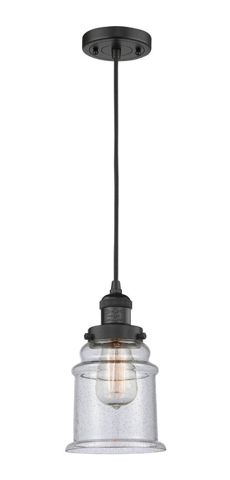 Innovations 201C-BK-G184 One Light Mini Pendant, Matte Black