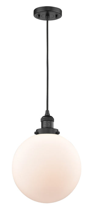 Innovations 201C-BK-G201-10-LED LED Mini Pendant, Matte Black