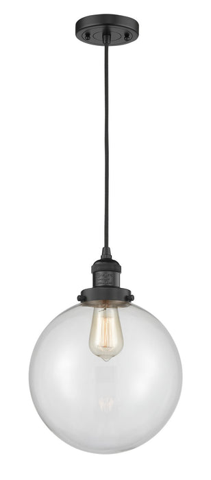 Innovations 201C-BK-G202-10-LED LED Mini Pendant, Matte Black