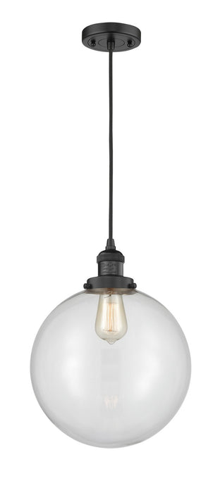 Innovations 201C-BK-G202-12-LED LED Mini Pendant, Matte Black