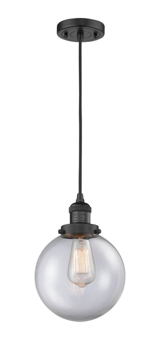 Innovations 201C-BK-G202-8-LED LED Mini Pendant, Matte Black