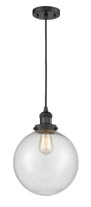 Innovations 201C-BK-G204-10-LED LED Mini Pendant, Matte Black