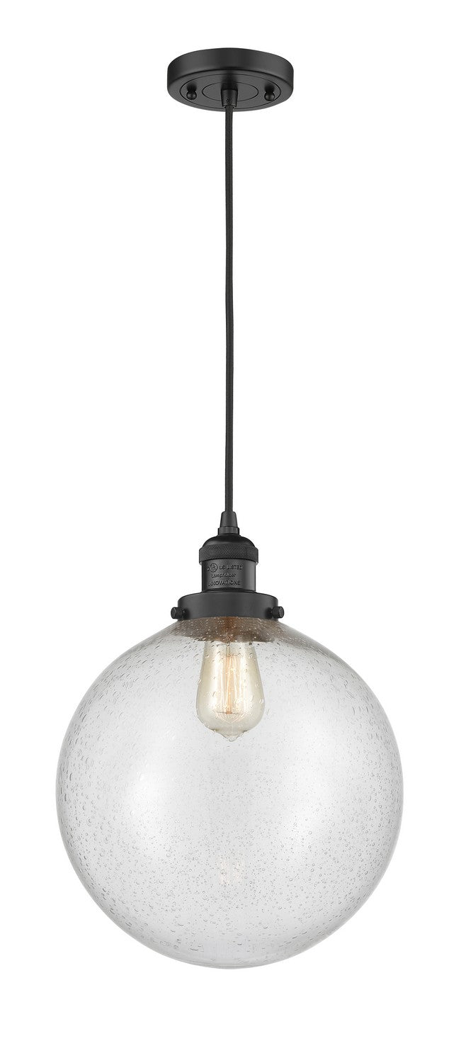 Innovations 201C-BK-G204-12-LED LED Mini Pendant, Matte Black