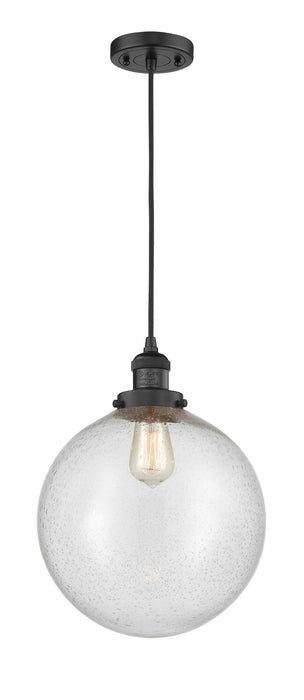 Innovations 201C-BK-G204-12-LED LED Mini Pendant, Matte Black