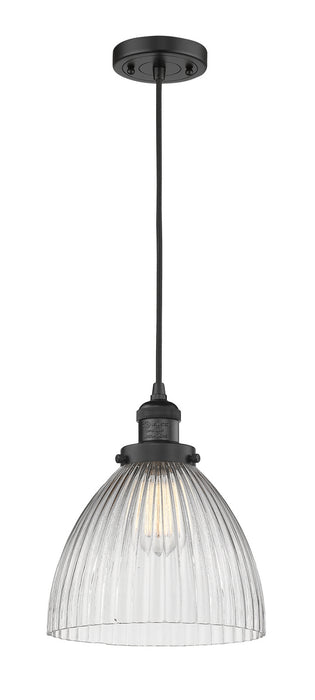 Innovations 201C-BK-G222 One Light Mini Pendant, Matte Black