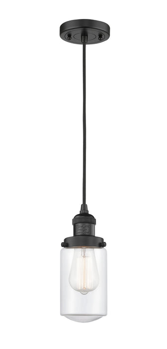 Innovations 201C-BK-G312 One Light Mini Pendant, Matte Black