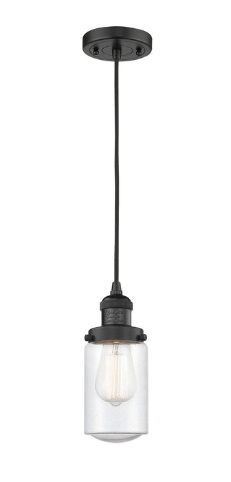 Innovations 201C-BK-G314 One Light Mini Pendant, Matte Black