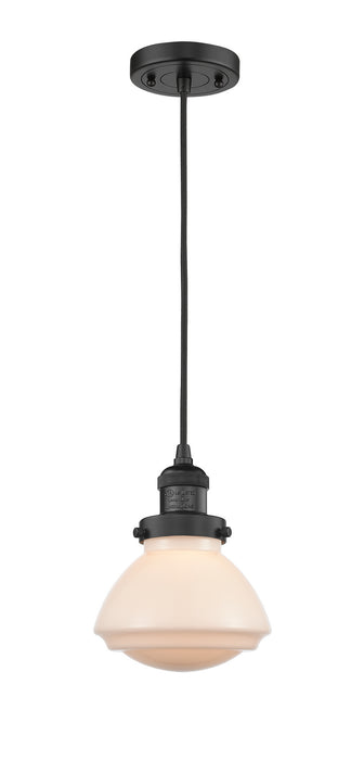 Innovations 201C-BK-G321 One Light Mini Pendant, Matte Black