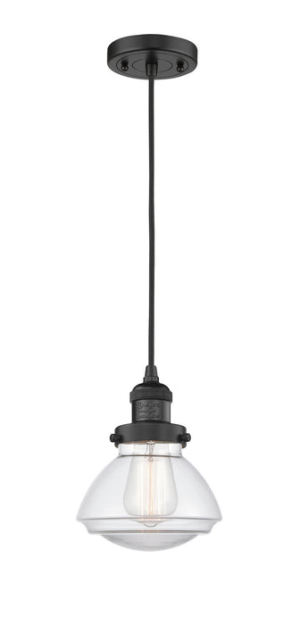 Innovations 201C-BK-G322 One Light Mini Pendant, Matte Black