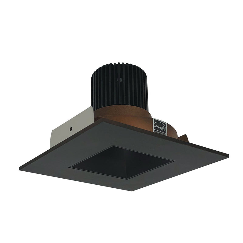 Nora Lighting NIO-4SNDSQ27XBZ/10 4" Square Deep Square Regress,, Bronze Reflector / Bronze Flange