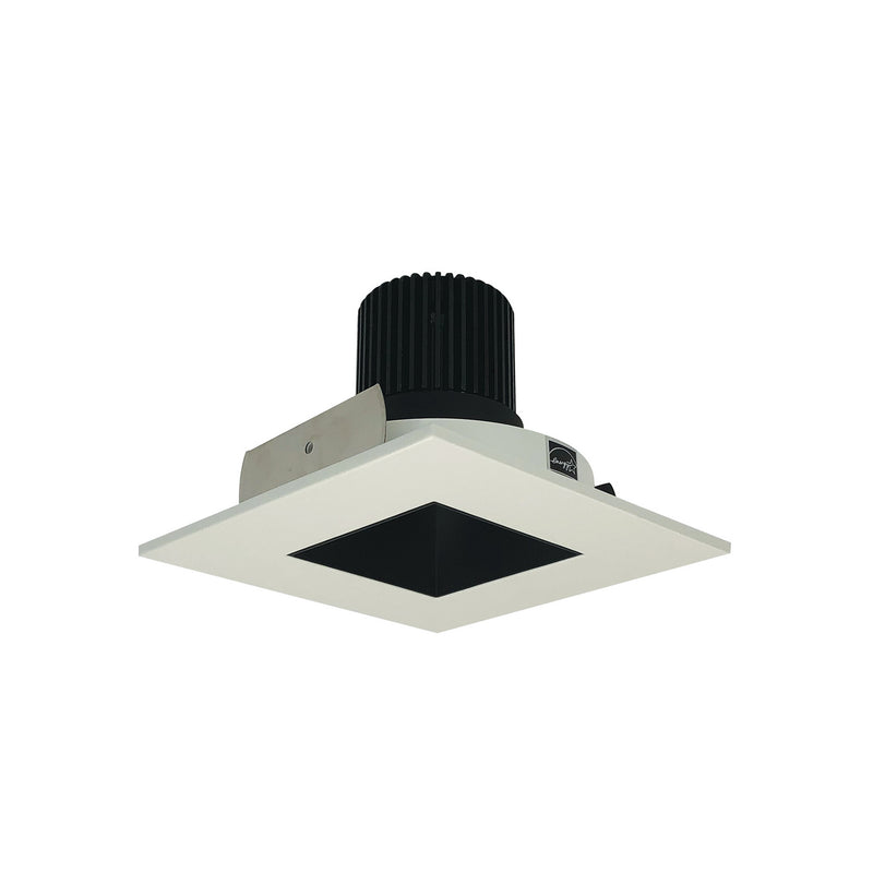 Nora Lighting NIO-4SNDSQ30XBW/10 4" Square Deep Square Regress,, Black Reflector / White Flange
