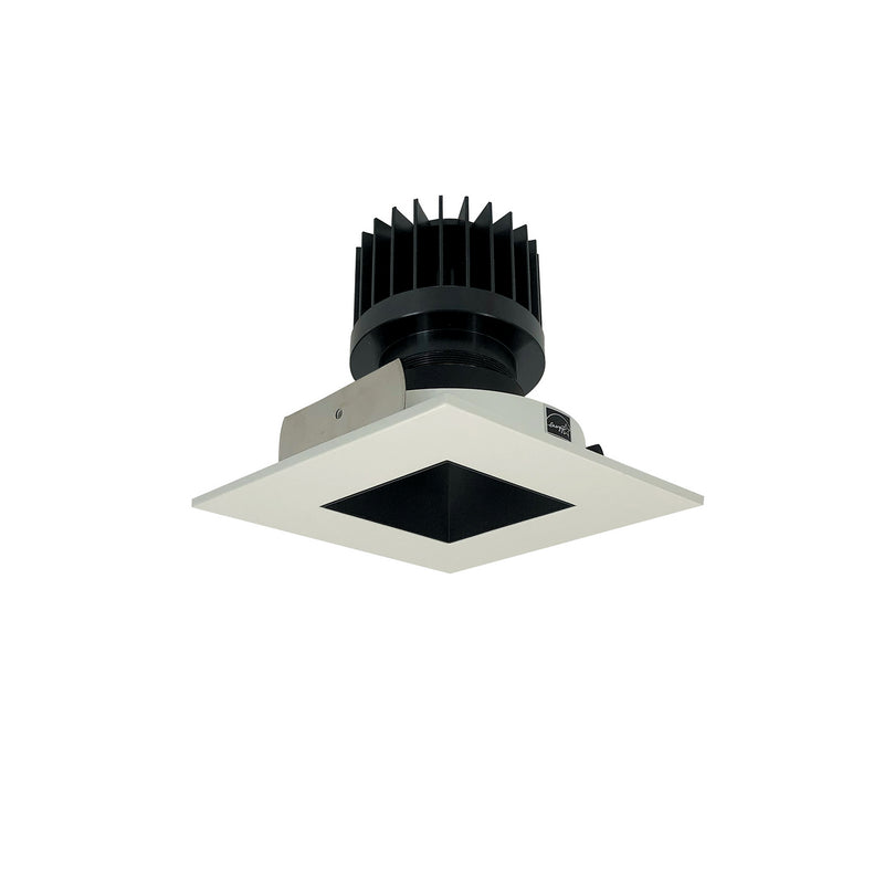 Nora Lighting NIO-4SNDSQ50XBW/HL Non-Adjustable Trim, Black Reflector / White Flange