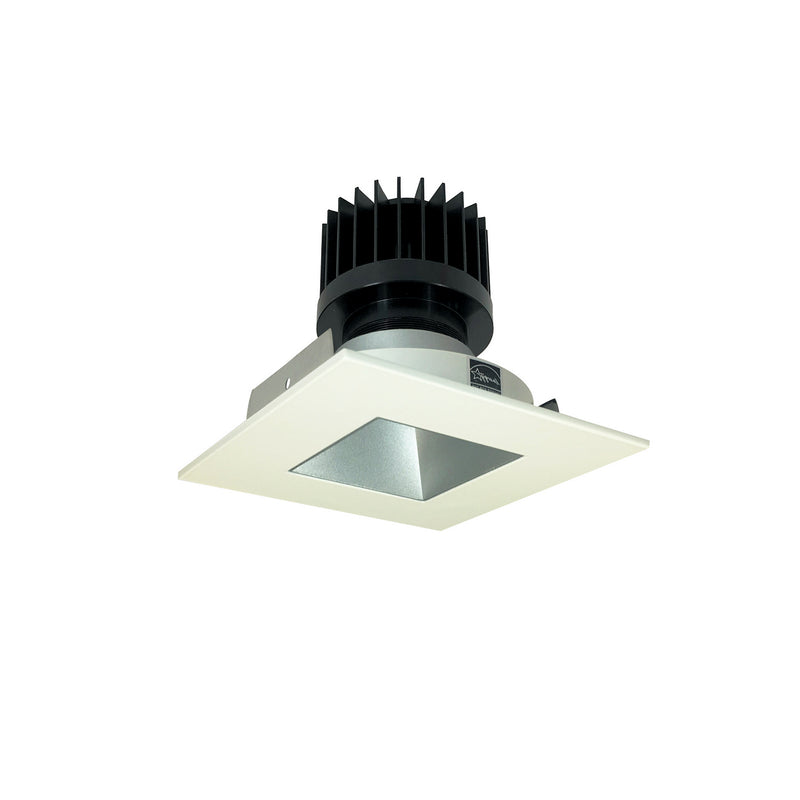 Nora Lighting NIO-4SNDSQ50XHZMPW/HL Non-Adjustable Trim, Haze Reflector / Matte Powder White Flange