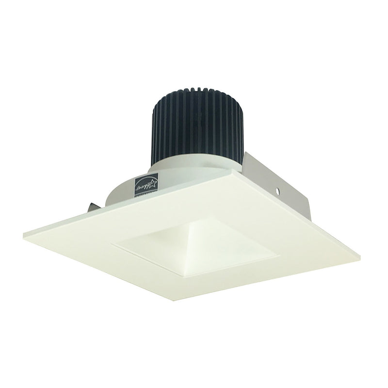 Nora Lighting NIO-4SNDSQ50XWW 4" Square Deep Square Regress, White Reflector / White Flange