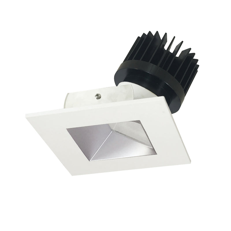 Nora Lighting NIO-4SW27XHZMPW/HL Non-Adjustable Trim, Haze Reflector / Matte Powder White Flange