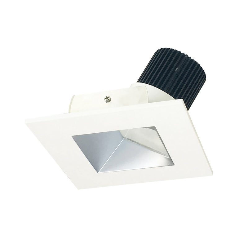 Nora Lighting NIO-4SW40XHZMPW/10 Non-Adjustable Trim, Haze Reflector / Matte Powder White Flange