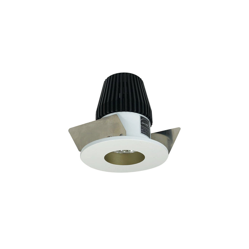 Nora Lighting NIOB-1RNG30XCHMPW Non-Adjustable Trim, Champagne Haze Reflector / Matte Powder White Flange