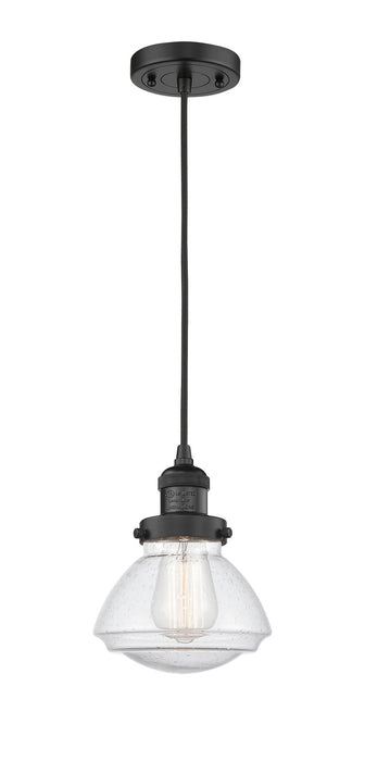 Innovations 201C-BK-G324 One Light Mini Pendant, Matte Black