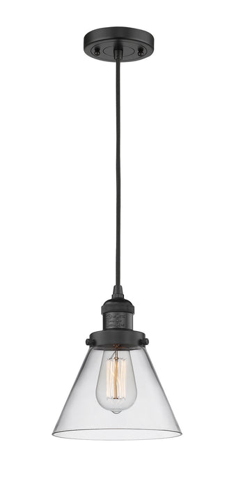 Innovations 201C-BK-G42 One Light Mini Pendant, Matte Black
