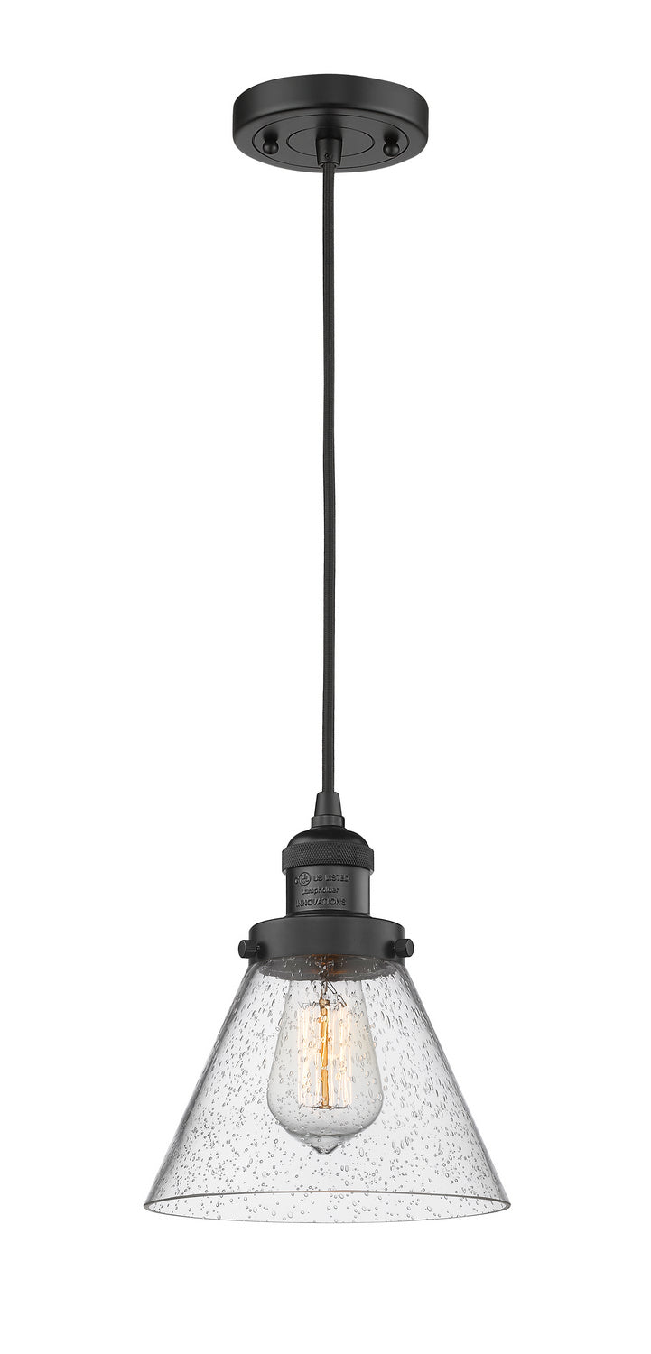 Innovations 201C-BK-G44 One Light Mini Pendant, Matte Black