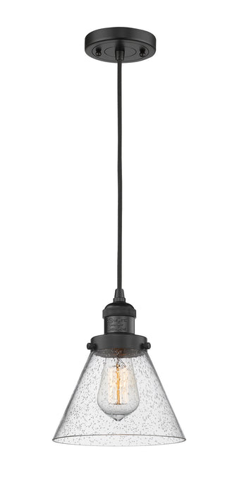 Innovations 201C-BK-G44 One Light Mini Pendant, Matte Black