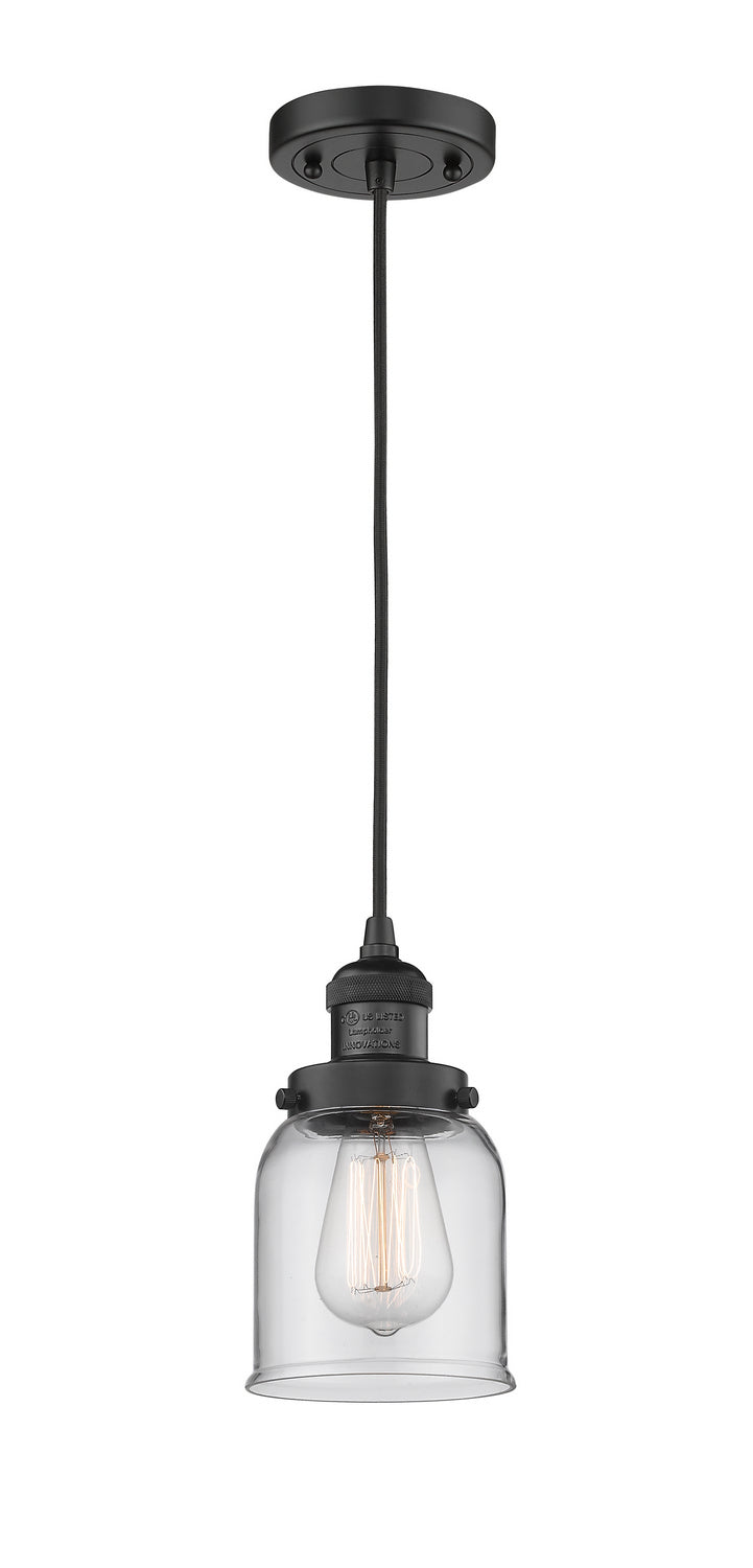 Innovations 201C-BK-G52 One Light Mini Pendant, Matte Black