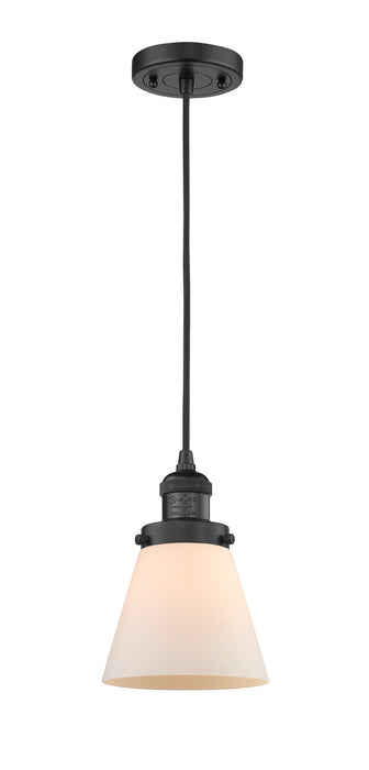 Innovations 201C-BK-G61 One Light Mini Pendant, Matte Black