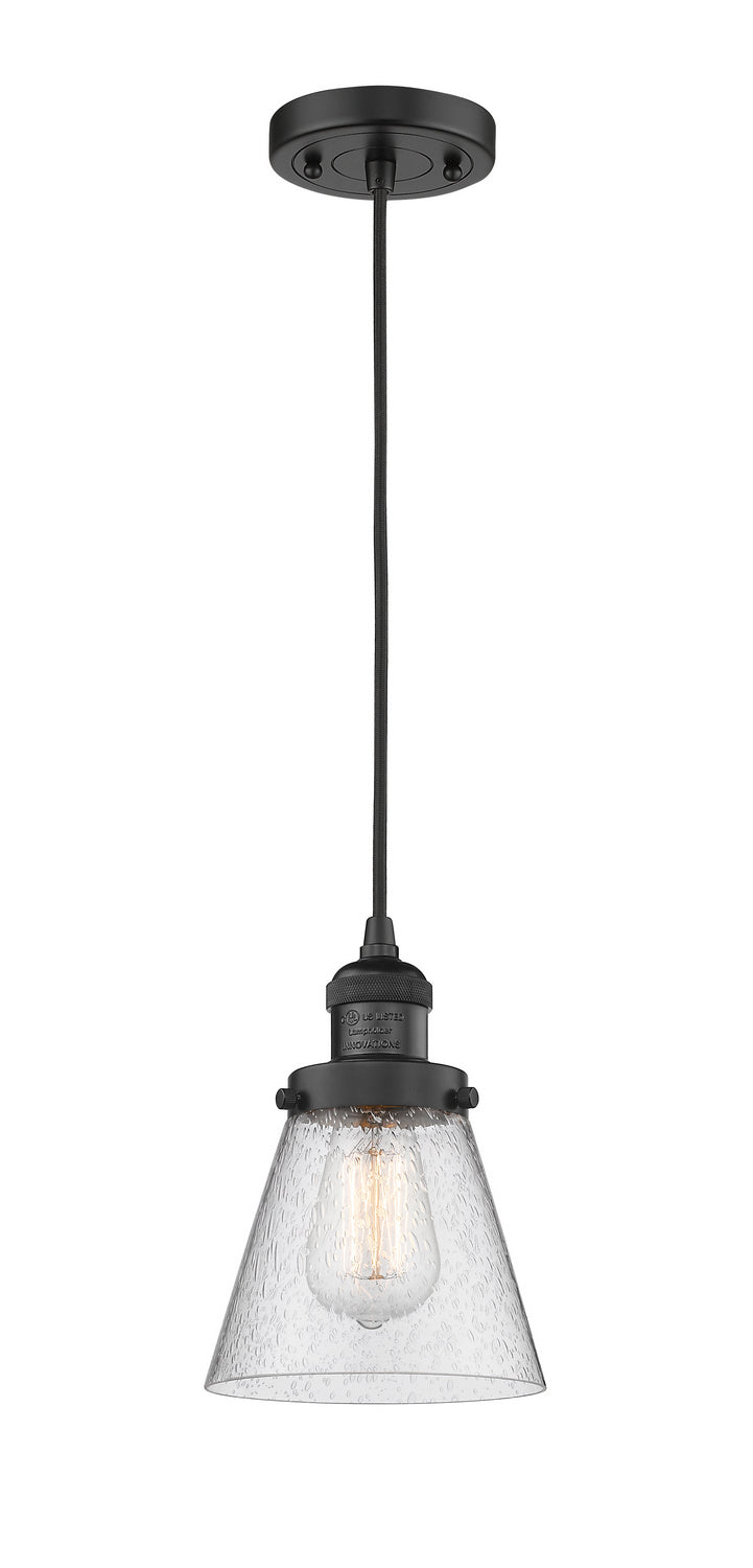 Innovations 201C-BK-G64 One Light Mini Pendant, Matte Black