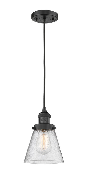 Innovations 201C-BK-G64 One Light Mini Pendant, Matte Black