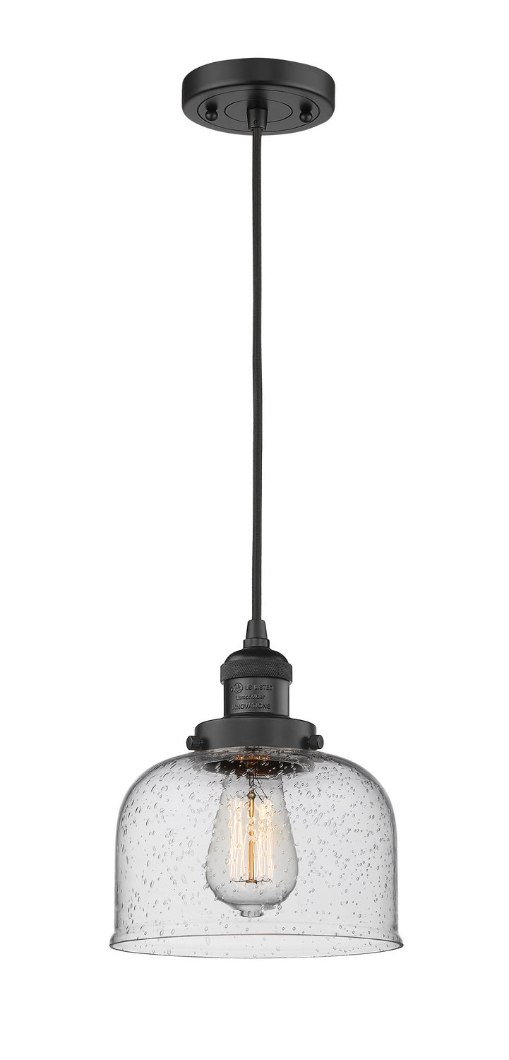 Innovations 201C-BK-G74 One Light Mini Pendant, Matte Black