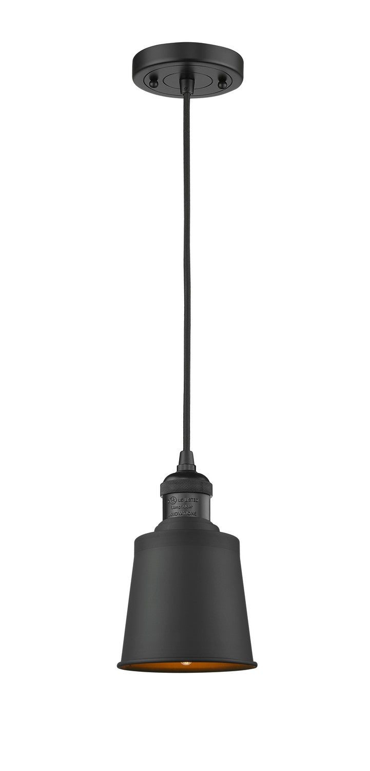 Innovations 201C-BK-M9-BK One Light Mini Pendant, Matte Black