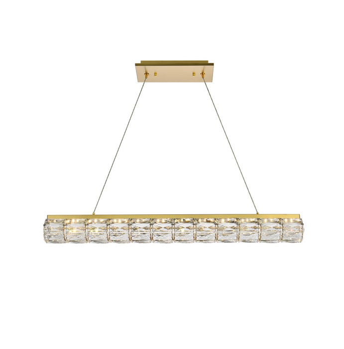 Elegant Lighting 3501D36G LED Linear Pendant, Gold