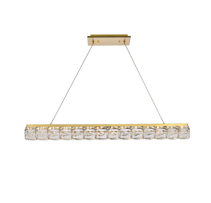 Elegant Lighting 3501D42G LED Linear Pendant, Gold