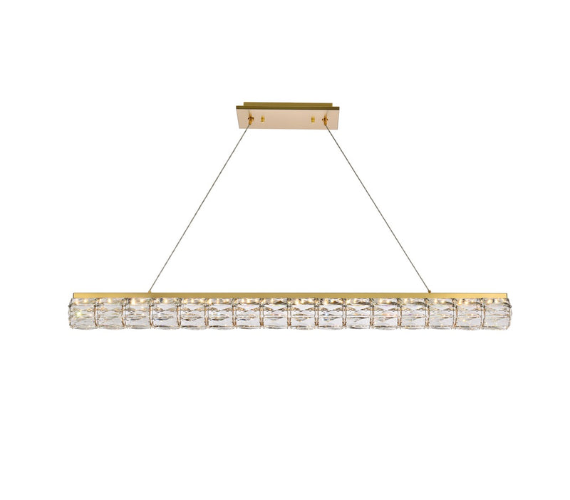 Elegant Lighting 3501D48G LED Linear Pendant, Gold