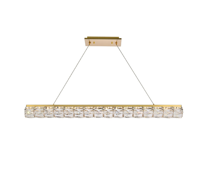 Elegant Lighting 3501D48G LED Linear Pendant, Gold