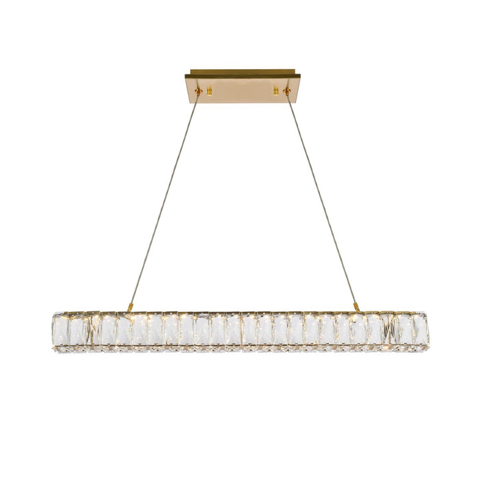 Elegant Lighting 3502D31G LED Linear Pendant, Gold