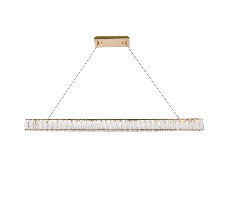 Elegant Lighting 3502D47G LED Linear Pendant, Gold
