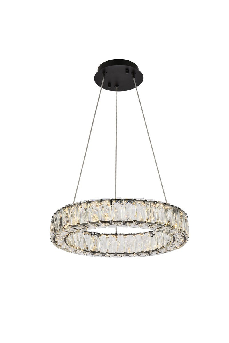 Elegant Lighting 3503D17BK LED Pendant, Black