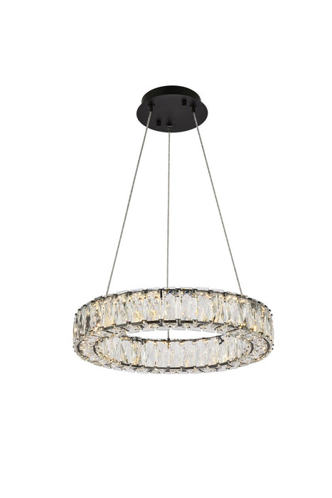 Elegant Lighting 3503D17BK LED Pendant, Black