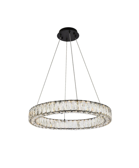Elegant Lighting 3503D23BK LED Pendant, Black
