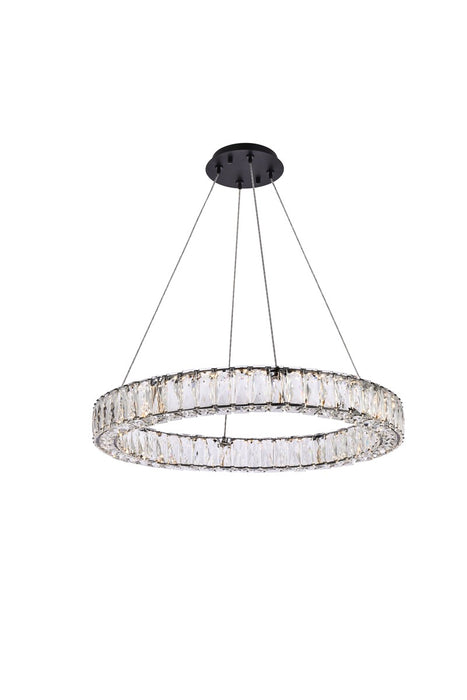 Elegant Lighting 3503D26BK LED Pendant, Black