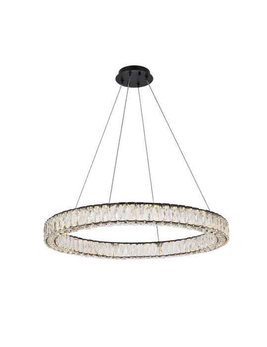 Elegant Lighting 3503D31BK LED Pendant, Black